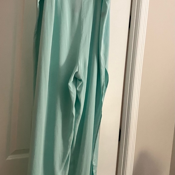 Mint Green Side Snap Wide Leg Pants - Picture 14 of 14